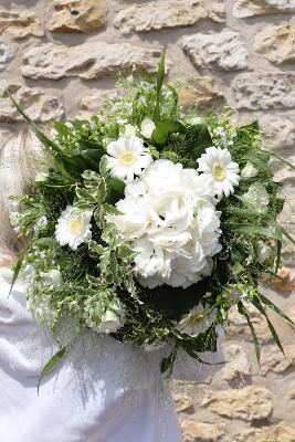 SOFIA - Bouquet de fleurs blanc