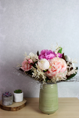 CHLOÉ - Bouquet de fleurs artificielles et séchées