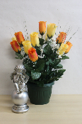 Fleurs artificielles pour cimetière - Coupe de roses boutons