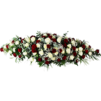 MAËL - Coussins de fleurs rouges et blanches