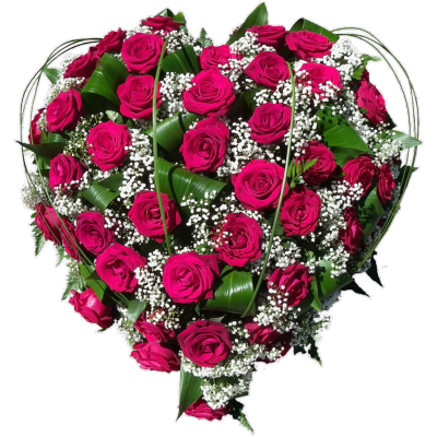 LINDA - Coeur de fleurs romantique