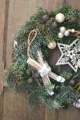 NOËL - Couronne de Noël blanche