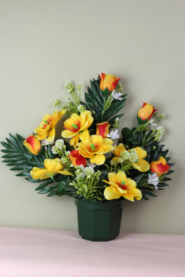 Fleurs artificielles pour cimetière - Coupe Magnolia
