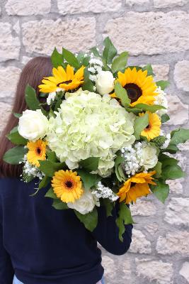 AVIGNON - Bouquet de tournesol et d'hortensia
